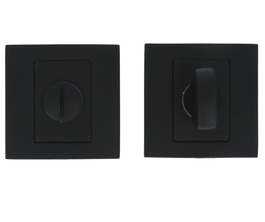 WC-sluiting 55x55x10 mm Vierkant Zwart