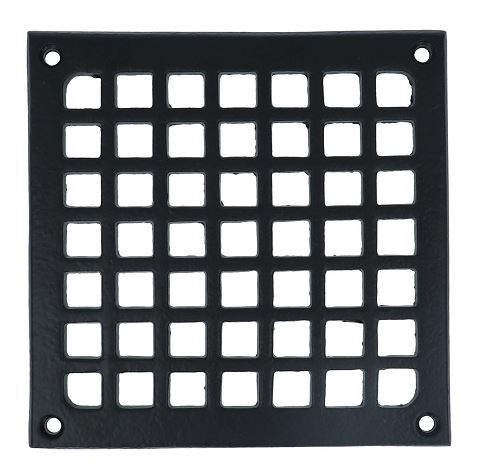 Rooster ijzer zwart 150x150 mm