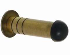 Deurstop wandmontage messing gepatineerd