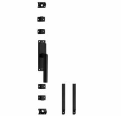 Set kruk-espagnolet rechts Hoek 90° ø19mm incl stangenset 2x 1245mm rvs zwart