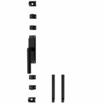 Set kruk-espagnolet links Hoek 90° ø19mm incl stangenset 2x 1245mm rvs zwart