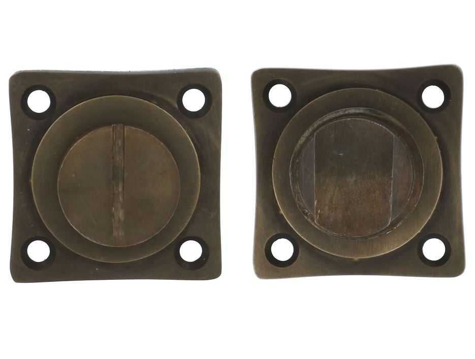 WC-sluiting 8 mm Brons Antiek