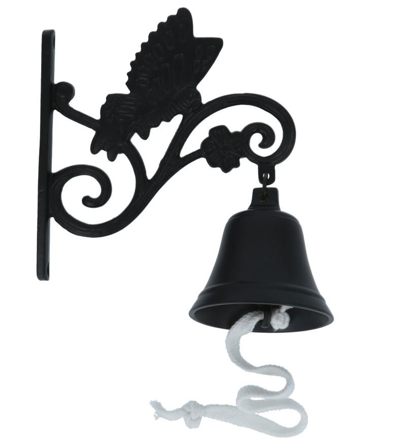 Gietijzeren Tuin Deurbel ijzer Zwart