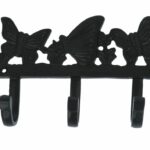 Kapstokrek Vlinder ijzer zwart