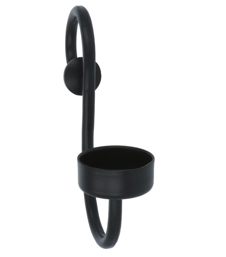 Kaarsenhouder ijzer Zwart