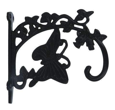Plantenhanger IJzer Zwart Vlinder 171x185 mm