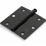 Scharnier met losse pen 76X76 mm zwart gelakt