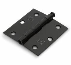 Scharnier met losse pen 76X76 mm zwart gelakt