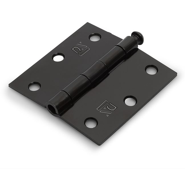 Scharnier met losse pen 76X76 mm zwart gelakt