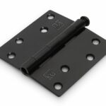 Scharnier met losse pen 89X89 mm zwart gelakt