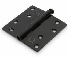 Scharnier met losse pen 89X89 mm zwart gelakt
