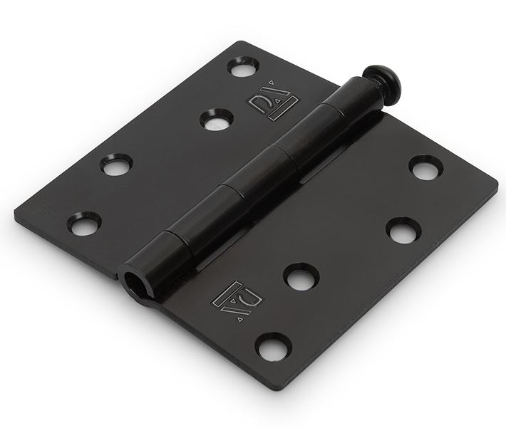 Scharnier met losse pen 89X89 mm zwart gelakt