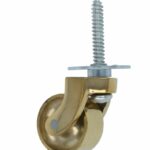 Messing wiel met schroef groot