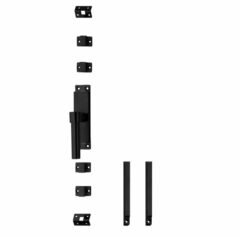 Set kruk-espagnolet links L-recht incl stangenset 2x 1245mm rvs zwart