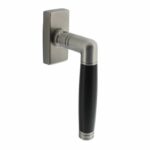 Raamkruk Ton 212 op stalen rechthoekige rozet RVS