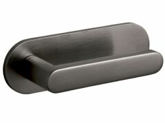 Olivari deurkruk Link op horizontaal schild antractiet mat titaan PVD