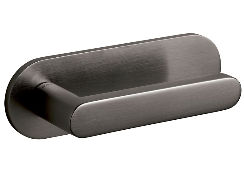 Olivari deurkruk Link op horizontaal schild antractiet mat titaan PVD