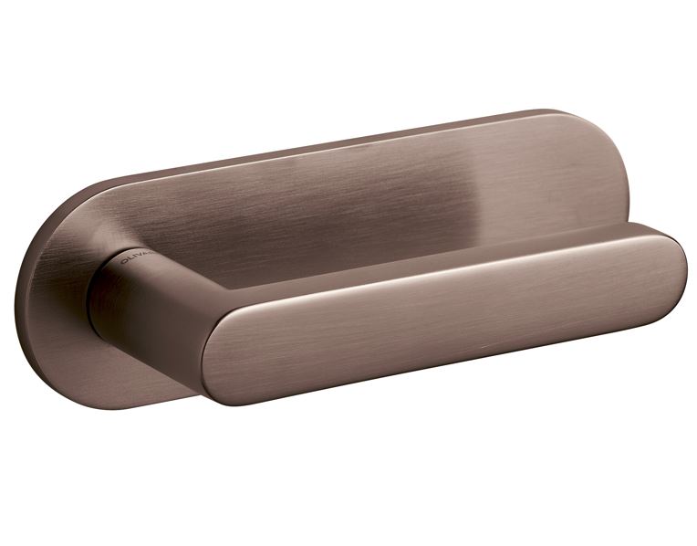 Olivari deurkruk Link op horizontaal schild brons mat titaan PVD