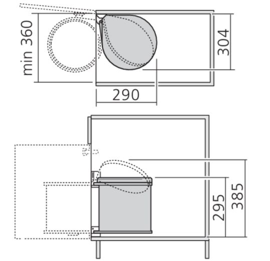 Ronde Afvalemmer 12 Liter Wit