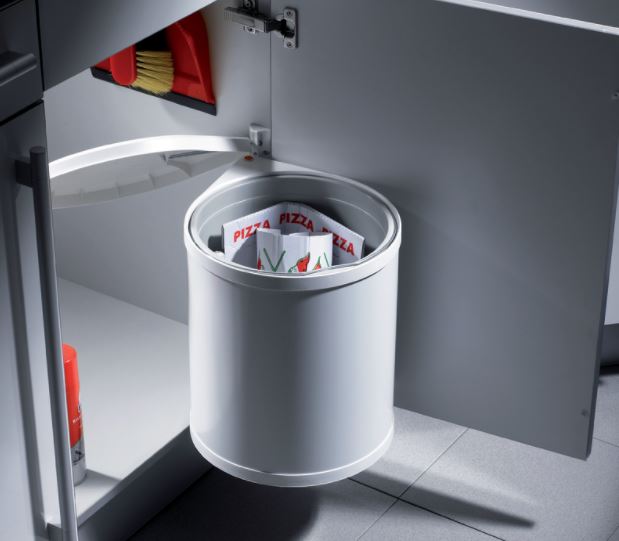 Ronde Afvalemmer 12 Liter Wit