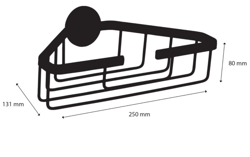 Differnz Doucherekje Driehoek Mat Zwart