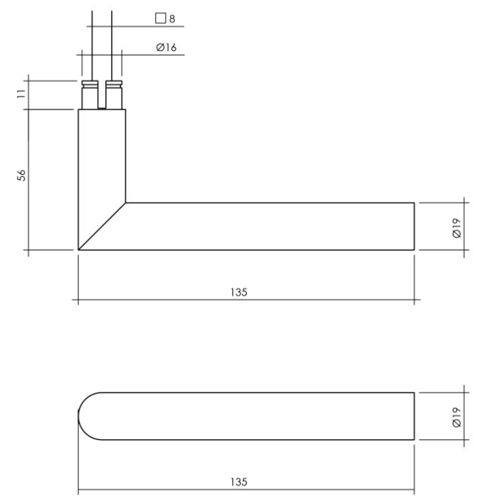 Set voordeurbeslag rond voordeurknop, SKG rozetten en deurkruk/rozet rvs mat zwart