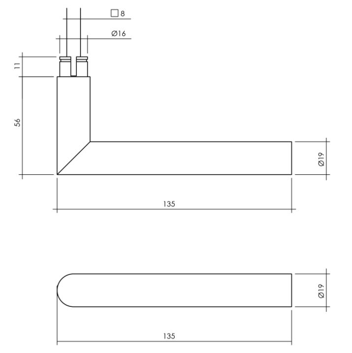 Set voordeurbeslag rond voordeurknop, SKG rozetten en deurkruk/rozet rvs