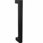 Deurgreep vierkant 325x60x25mm HoH 300mm rvs mat zwart