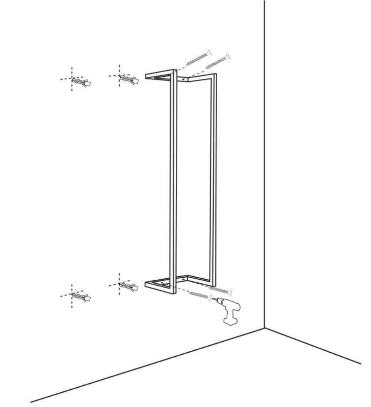 Differnz Handdoekdrager 95 x 20 cm Wit