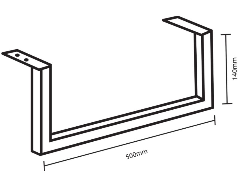 Differnz Handdoekdrager 50 x 14 cm Chroom