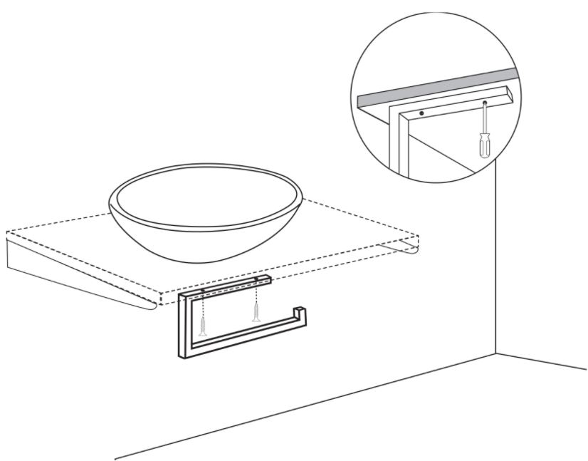 Differnz Handdoekdrager 35 x 14 cm Mat Chroom