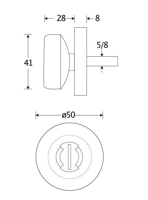 WC-Sluiting 5-8 mm Vivo mat nikkel ongelakt