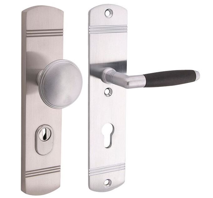 SKG3 PC72 Knop/kruk op schild Ton Rechts + kerntrekbeveiliging mat nikkel/mat nikkel PVD