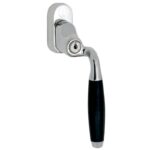 SKG2 Draaikiepgarnituur afsluitbaar Ton ebben/Smal Rechts glans nikkel