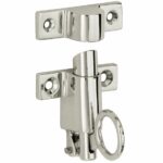 Raamknip Elegant met sluitkom glans nikkel