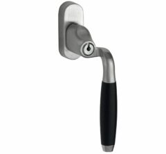 SKG2 Draaikiepgarnituur afsluitbaar Ton ebben/Smal Rechts mat nikkel ongelakt