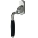 SKG2 Draaikiepgarnituur afsluitbaar Ton ebben/Smal Links mat nikkel ongelakt