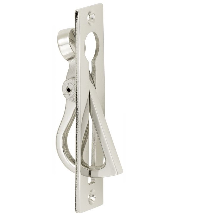 Schuifdeurtrekring Elegant glans nikkel