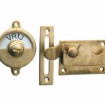 WC-overslag Elegant met bocht messing antiek