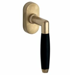 Draaikiepgarnituur Ton ebben/Elegant messing antiek