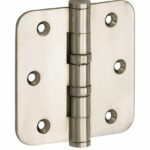 Kogellagerscharnier 76x76 ronde hoek vlak glans nikkel