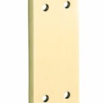 Vulplaat tbv SKG raamsluiting 3 mm messing gelakt