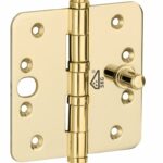 Kogellagerscharnier SKG3 89x89 ronde hoek bol messing ongelakt