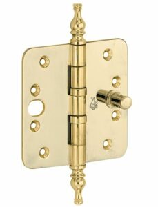 Kogellagerscharnier SKG3 89x89 ronde hoek vaas messing ongelakt