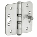 Kogellagerscharnier SKG3 89x89 ronde hoek vlak mat nikkel PVD