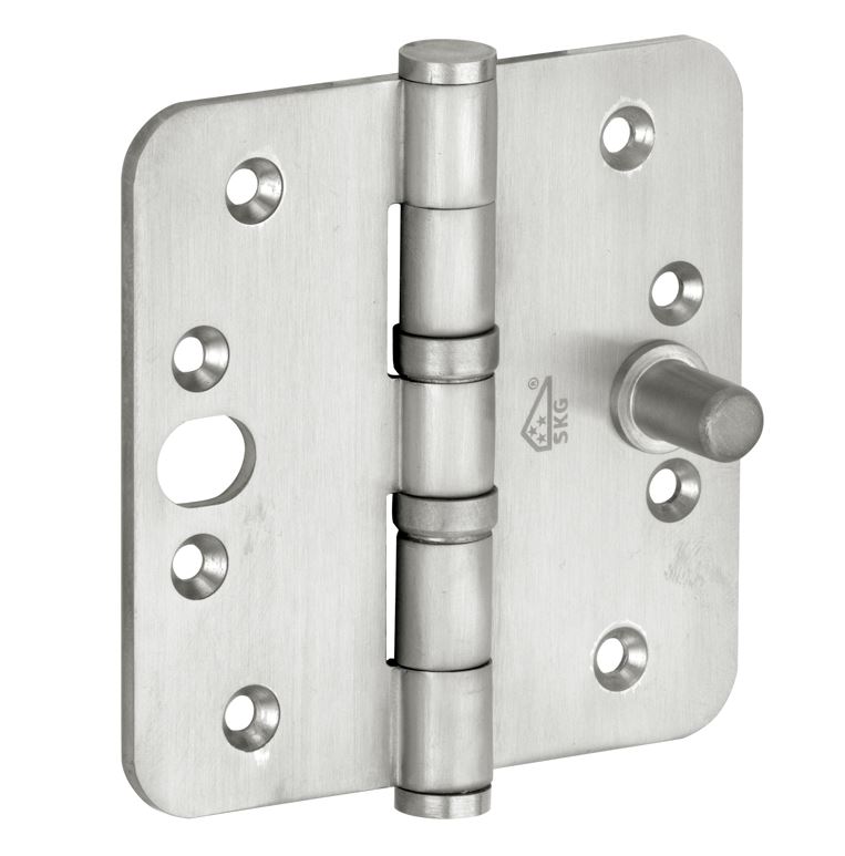 Kogellagerscharnier SKG3 89x89 ronde hoek vlak mat nikkel PVD