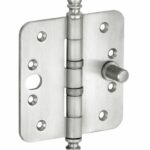 Kogellagerscharnier SKG3 89x89 ronde hoek vaas mat nikkel PVD