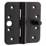 Kogellagerscharnier SKG3 89x89 ronde hoek vlak mat zwart