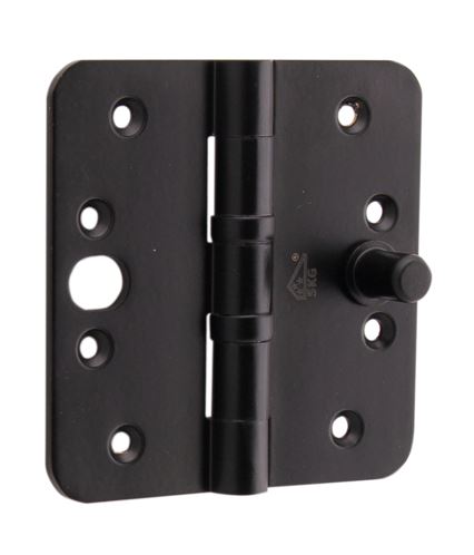 Kogellagerscharnier SKG3 89x89 ronde hoek vlak mat zwart