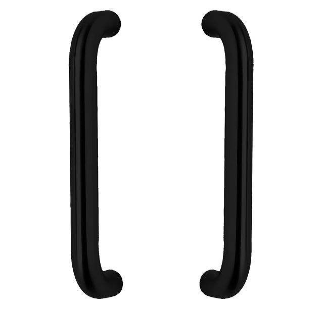 Set Deurgrepen U-vorm 325X70X25mm HoH 300mm rvs mat zwart